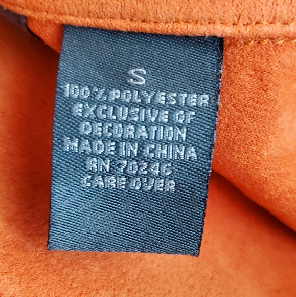 Relativity faux suede button down top size small - Picture 6 of 7